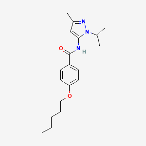molecular formula C19H27N3O2 B2542213 N-(1-isopropyl-3-methyl-1H-pyrazol-5-yl)-4-(pentyloxy)benzamide CAS No. 1170021-47-2