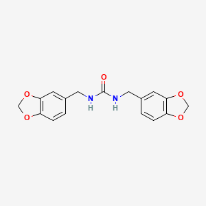 molecular formula C17H16N2O5 B2542237 1,3-bis[(2H-1,3-benzodioxol-5-yl)methyl]urea CAS No. 113260-75-6