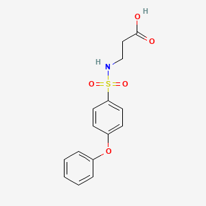 molecular formula C15H15NO5S B2542242 N-[(4-phenoxyphenyl)sulfonyl]-beta-alanine CAS No. 294661-61-3