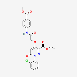 molecular formula C23H20ClN3O7 B2542247 ethyl 1-(2-chlorophenyl)-4-({[4-(methoxycarbonyl)phenyl]carbamoyl}methoxy)-6-oxo-1,6-dihydropyridazine-3-carboxylate CAS No. 899992-87-1