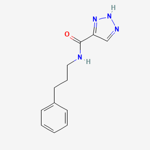 molecular formula C12H14N4O B2542319 N-(3-phenylpropyl)-1H-1,2,3-triazole-5-carboxamide CAS No. 1495144-01-8