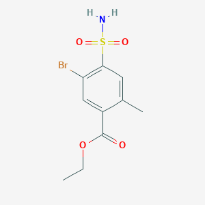 molecular formula C10H12BrNO4S B2542372 Ethyl 5-bromo-2-methyl-4-sulfamoylbenzoate CAS No. 2172282-03-8