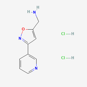 B2542398 {[3-(3-Pyridinyl)-5-isoxazolyl]methyl}amine dihydrochloride CAS No. 543713-43-5; 859239-27-3