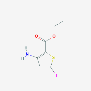 molecular formula C7H8INO2S B2542420 Ethyl 3-amino-5-iodothiophene-2-carboxylate CAS No. 2248338-47-6