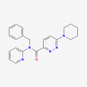 molecular formula C22H23N5O B2542516 N-benzyl-6-(piperidin-1-yl)-N-(pyridin-2-yl)pyridazine-3-carboxamide CAS No. 1396867-90-5