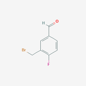 molecular formula C8H6BrFO B2542555 3-(Bromomethyl)-4-fluorobenzaldehyde CAS No. 1379371-56-8