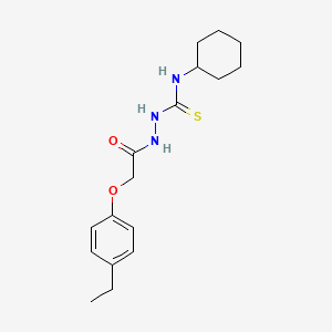 molecular formula C17H25N3O2S B2542584 N-[(cyclohexylcarbamothioyl)amino]-2-(4-ethylphenoxy)acetamide CAS No. 479051-62-2