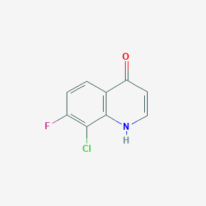 molecular formula C9H5ClFNO B2542599 8-Chloro-7-fluoroquinolin-4(1H)-one CAS No. 1065092-33-2