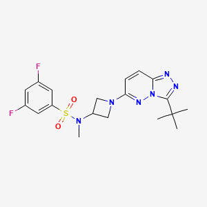 molecular formula C19H22F2N6O2S B2542642 N-(1-(3-(tert-butyl)-[1,2,4]triazolo[4,3-b]pyridazin-6-yl)azetidin-3-yl)-3,5-difluoro-N-methylbenzenesulfonamide CAS No. 2319634-95-0