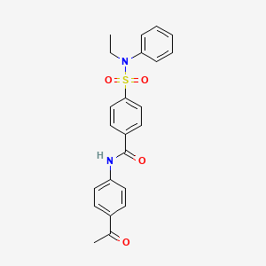 molecular formula C23H22N2O4S B2542673 N-(4-acetylphenyl)-4-[ethyl(phenyl)sulfamoyl]benzamide CAS No. 941871-13-2