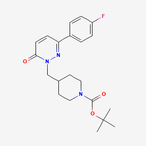 molecular formula C21H26FN3O3 B2542681 Tert-butyl 4-{[3-(4-fluorophenyl)-6-oxo-1,6-dihydropyridazin-1-yl]methyl}piperidine-1-carboxylate CAS No. 2379994-59-7
