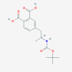 B2542687 4-[2-[(2-Methylpropan-2-yl)oxycarbonylamino]propyl]phthalic acid CAS No. 2248293-20-9