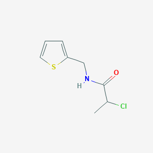 molecular formula C8H10ClNOS B2542698 2-Chloro-N-(thiophen-2-ylmethyl)propanamide CAS No. 878125-78-1