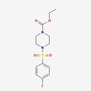 molecular formula C13H17FN2O4S B2542728 ETHYL 4-(4-FLUOROBENZENESULFONYL)PIPERAZINE-1-CARBOXYLATE CAS No. 16017-51-9