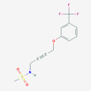 B2542754 N-(4-(3-(trifluoromethyl)phenoxy)but-2-yn-1-yl)methanesulfonamide CAS No. 1797140-75-0