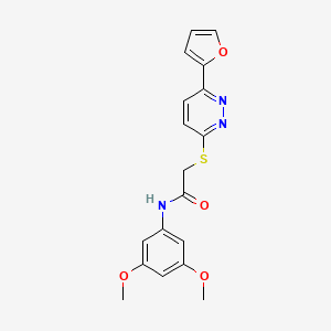 molecular formula C18H17N3O4S B2542765 N-(3,5-dimethoxyphenyl)-2-{[6-(furan-2-yl)pyridazin-3-yl]sulfanyl}acetamide CAS No. 893991-53-2