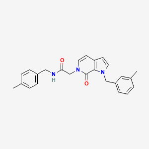 molecular formula C25H25N3O2 B2542795 N-[(4-methylphenyl)methyl]-2-{1-[(3-methylphenyl)methyl]-7-oxo-1H,6H,7H-pyrrolo[2,3-c]pyridin-6-yl}acetamide CAS No. 1286705-01-8