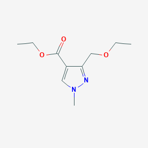 molecular formula C10H16N2O3 B2542835 ethyl 3-(ethoxymethyl)-1-methyl-1H-pyrazole-4-carboxylate CAS No. 1975118-34-3
