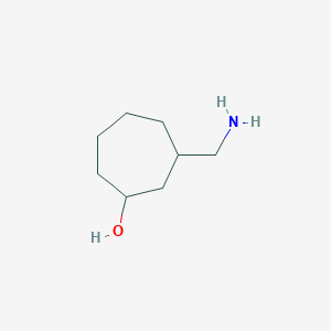 molecular formula C8H17NO B2542846 3-(Aminomethyl)cycloheptan-1-ol CAS No. 1492210-75-9