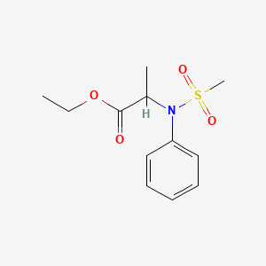 molecular formula C12H17NO4S B2542858 Ethyl N-(methylsulfonyl)-N-phenylalaninate CAS No. 474005-14-6