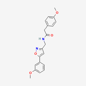2-(4-methoxyphenyl)-N-((5-(3-methoxyphenyl)isoxazol-3-yl)methyl)acetamide