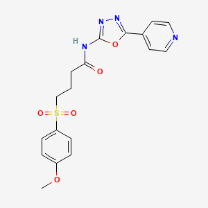 4-((4-methoxyphenyl)sulfonyl)-N-(5-(pyridin-4-yl)-1,3,4-oxadiazol-2-yl)butanamide