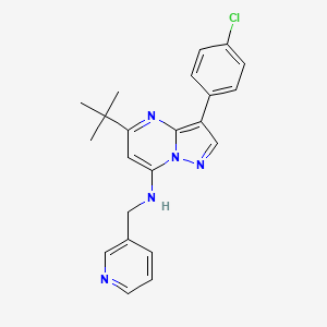 5-tert-butyl-3-(4-chlorophenyl)-N-(pyridin-3-ylmethyl)pyrazolo[1,5-a]pyrimidin-7-amine