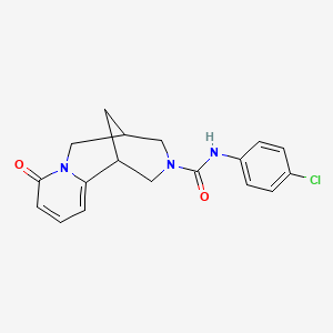 molecular formula C18H18ClN3O2 B2542892 N-(4-chlorophenyl)-6-oxo-7,11-diazatricyclo[7.3.1.02,7]trideca-2,4-diene-11-carboxamide CAS No. 398995-96-5