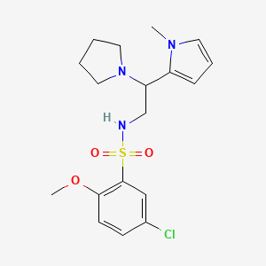 5-chloro-2-methoxy-N-(2-(1-methyl-1H-pyrrol-2-yl)-2-(pyrrolidin-1-yl)ethyl)benzenesulfonamide