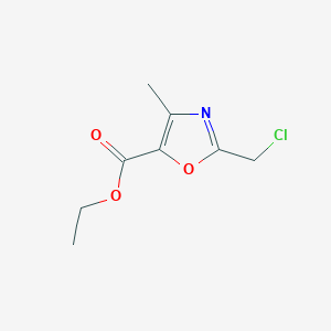 molecular formula C8H10ClNO3 B2542897 Ethyl 2-(chloromethyl)-4-methyl-1,3-oxazole-5-carboxylate CAS No. 154933-50-3