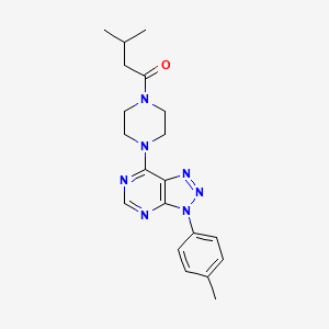 3-methyl-1-(4-(3-(p-tolyl)-3H-[1,2,3]triazolo[4,5-d]pyrimidin-7-yl)piperazin-1-yl)butan-1-one