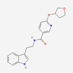 molecular formula C20H21N3O3 B2542902 N-(2-(1H-indol-3-yl)ethyl)-6-((tetrahydrofuran-3-yl)oxy)nicotinamide CAS No. 2034298-83-2