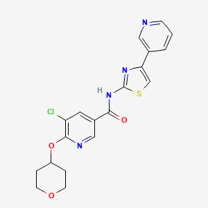 5-chloro-N-(4-(pyridin-3-yl)thiazol-2-yl)-6-((tetrahydro-2H-pyran-4-yl)oxy)nicotinamide