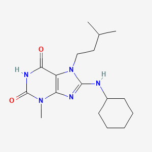 8-(cyclohexylamino)-7-isopentyl-3-methyl-1H-purine-2,6(3H,7H)-dione