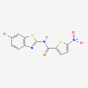 molecular formula C12H6BrN3O3S2 B2542942 N-(6-bromo-1,3-benzothiazol-2-yl)-5-nitrothiophene-2-carboxamide CAS No. 325987-93-7