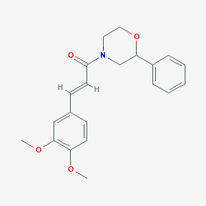 (E)-3-(3,4-dimethoxyphenyl)-1-(2-phenylmorpholino)prop-2-en-1-one