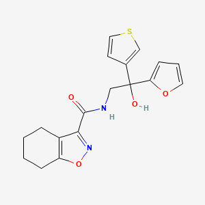 molecular formula C18H18N2O4S B2542957 N-(2-(furan-2-yl)-2-hydroxy-2-(thiophen-3-yl)ethyl)-4,5,6,7-tetrahydrobenzo[d]isoxazole-3-carboxamide CAS No. 2034237-54-0