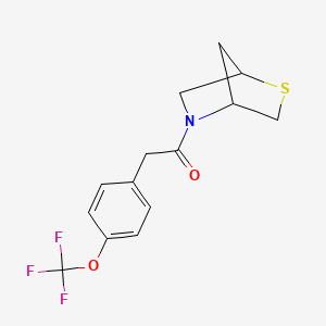 1-(2-Thia-5-azabicyclo[2.2.1]heptan-5-yl)-2-(4-(trifluoromethoxy)phenyl)ethanone