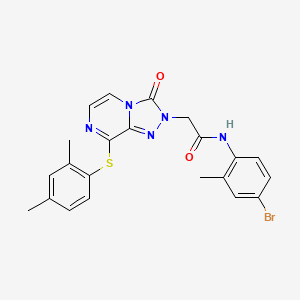 molecular formula C22H20BrN5O2S B2542983 N-(4-bromo-2-methylphenyl)-2-{8-[(2,4-dimethylphenyl)sulfanyl]-3-oxo-2H,3H-[1,2,4]triazolo[4,3-a]pyrazin-2-yl}acetamide CAS No. 1251603-45-8