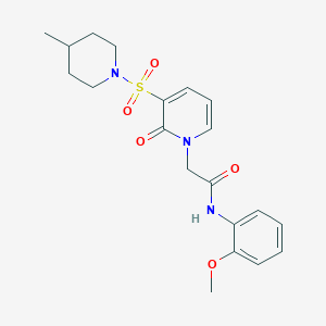 molecular formula C20H25N3O5S B2542985 N-(2-methoxyphenyl)-2-{3-[(4-methylpiperidin-1-yl)sulfonyl]-2-oxo-1,2-dihydropyridin-1-yl}acetamide CAS No. 1251547-22-4