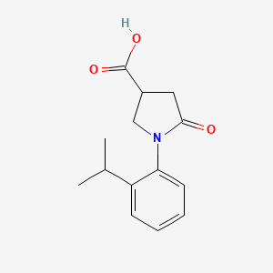 molecular formula C14H17NO3 B2543015 1-(2-Isopropylphenyl)-5-oxopyrrolidine-3-carboxylic acid CAS No. 63675-14-9