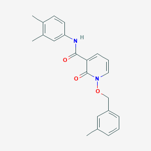 molecular formula C22H22N2O3 B2543022 N-(3,4-dimethylphenyl)-1-((3-methylbenzyl)oxy)-2-oxo-1,2-dihydropyridine-3-carboxamide CAS No. 852365-36-7