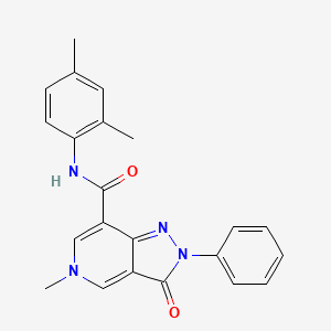 molecular formula C22H20N4O2 B2543086 N-(2,4-dimethylphenyl)-5-methyl-3-oxo-2-phenyl-2H,3H,5H-pyrazolo[4,3-c]pyridine-7-carboxamide CAS No. 923221-95-8
