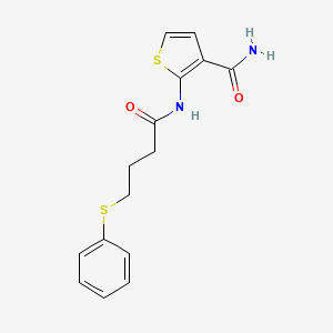 2-(4-(Phenylthio)butanamido)thiophene-3-carboxamide