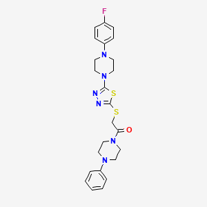 2-((5-(4-(4-Fluorophenyl)piperazin-1-yl)-1,3,4-thiadiazol-2-yl)thio)-1-(4-phenylpiperazin-1-yl)ethanone