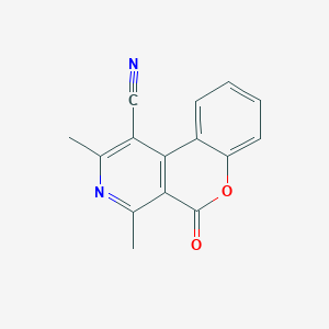 2,4-dimethyl-5-oxo-5H-chromeno[3,4-c]pyridine-1-carbonitrile