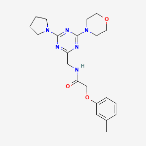 N-((4-morpholino-6-(pyrrolidin-1-yl)-1,3,5-triazin-2-yl)methyl)-2-(m-tolyloxy)acetamide