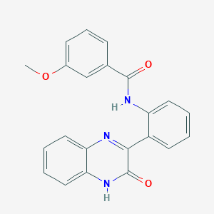 molecular formula C22H17N3O3 B2543108 3-methoxy-N-[2-(3-oxo-4H-quinoxalin-2-yl)phenyl]benzamide CAS No. 871225-64-8