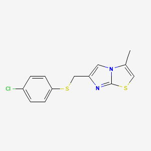 6-(((4-Chlorophenyl)thio)methyl)-3-methylimidazo[2,1-b]thiazole