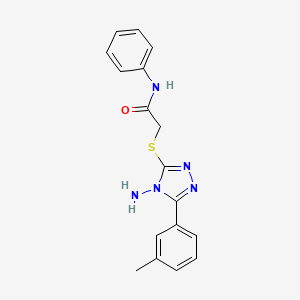 2-{[4-amino-5-(3-methylphenyl)-4H-1,2,4-triazol-3-yl]sulfanyl}-N-phenylacetamide